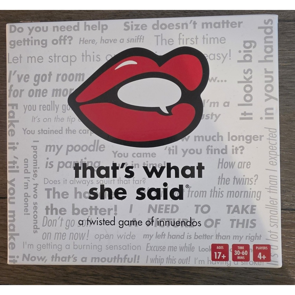 Thats What She Said Game Twisted Game of Innuendos Adult Party Card Game 17+